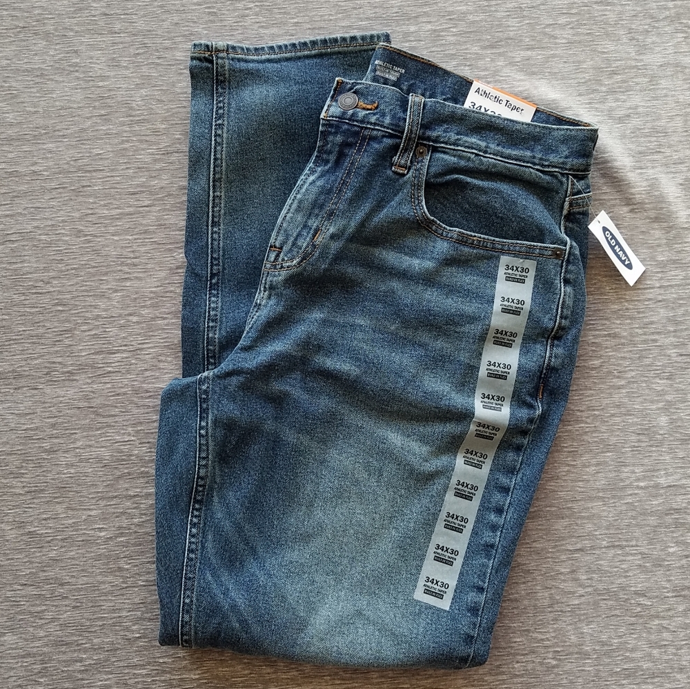 New Mens Old Navy Athletic Taper Jeans 34x30